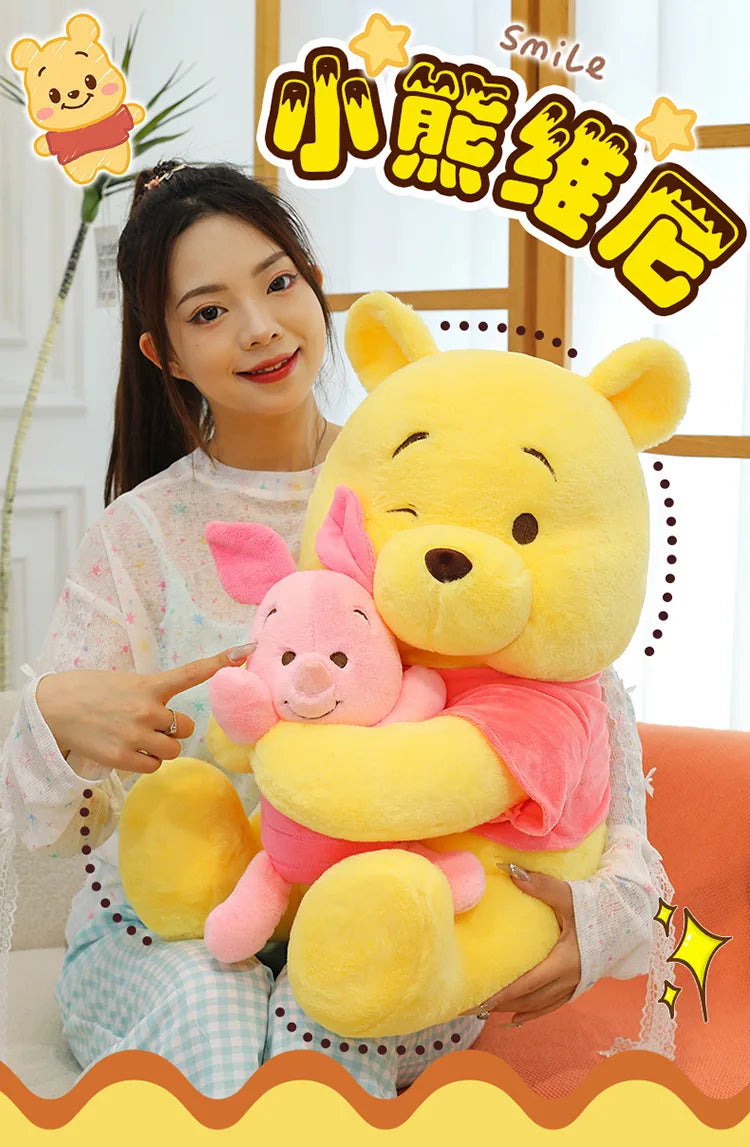 35/45/60cm Big Size Disney Winnie Anime Plush Stuffed Doll Room Decor Plushies Pillows Kawaii Ornaments Children's Holiday Gifts