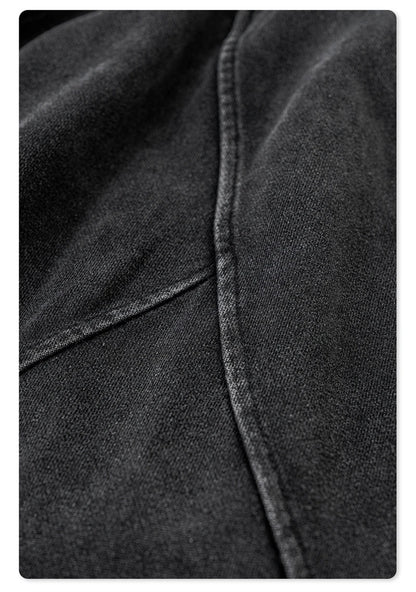 ZODF Retro 2024 Winter Patchwork Pants For Men Unisex Washed High Street 370gsm Oversized Double Knees Straight Trousers HY0878