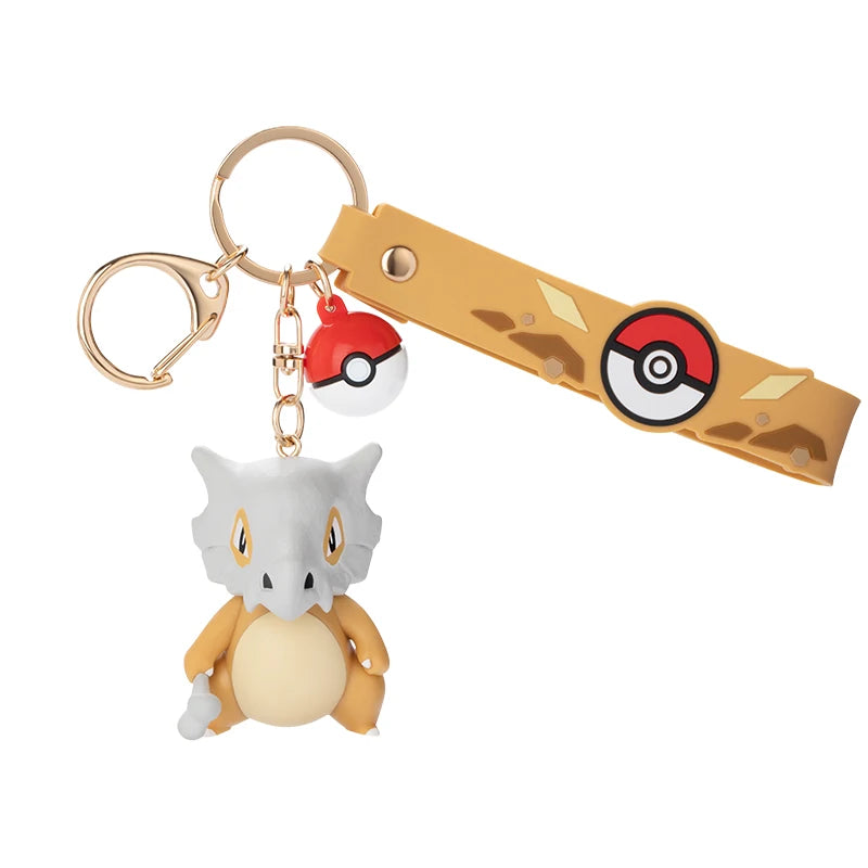 Genuine Pokemon Morpeko Keychain Gengar Meowth Cubone Jigglypuff Mimikyu Anime Action Figure Toy Keyring Fragrance Pendant Gift