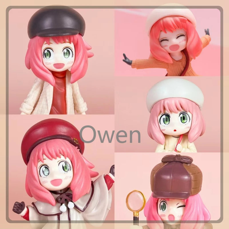 Manga Spy×Family Action Figures Forger Anya Detective Model Cute Anya Anime Figurine Toys PVC Collectible Ornament Birthday Gift