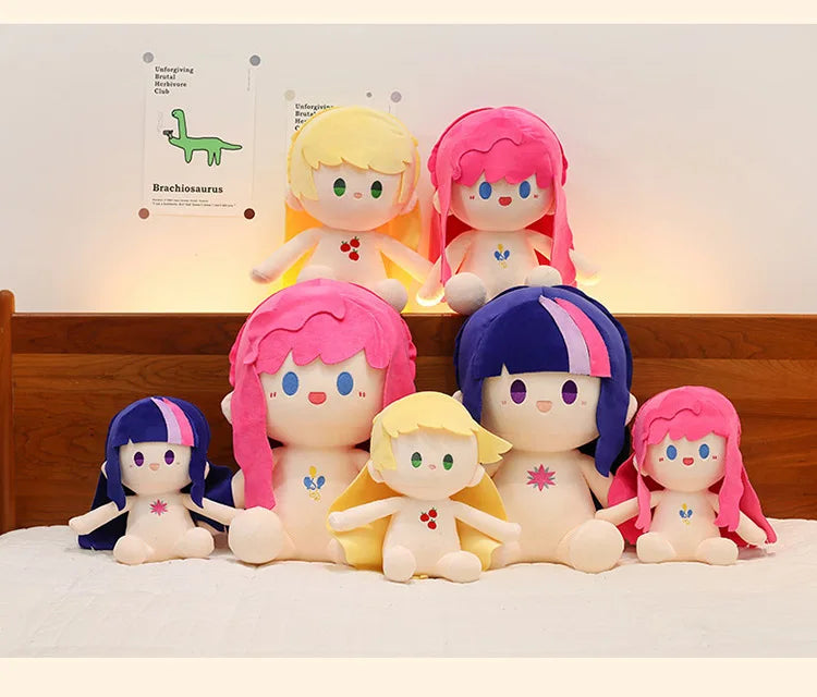 Kawaii 30/40/50cm  Movie Peripheral Cute Colorful Pony Cotton Doll Plush Toy Girl Soothing Sleep Pillow Birthday Gift Girl Doll