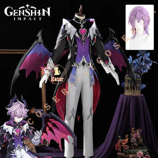 Genshin Impact Durin Cosplay Costume Wig Uniform Game Role Play Outfit Headwear Halloween Party for Women Men Carnival Cos Props