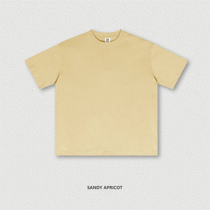 ZODF New 2025 Spring Summer 235gsm Solid Cotton T-Shirts For Men Women Unisex Loose Basic T Shirt Tees Brand Tops HY0970