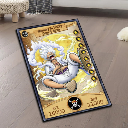 One Piece Figure Animes Rug Shanks Zoro Luffy Popular Style Nika Customize Cartoon Rug Handmade Carpet Area Rug for Home Decor