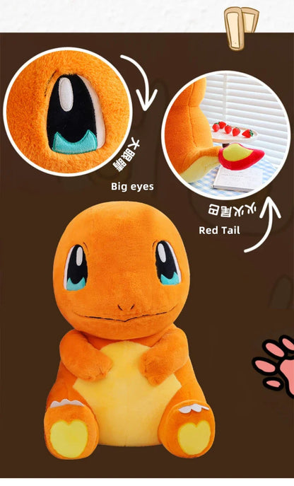 35/80cm Charmander Pokemon Plush Toys Large Anime Doll Cute Pillow Giant Pokémon Plushie Squirtle Stuffed Gift for Kid Christmas