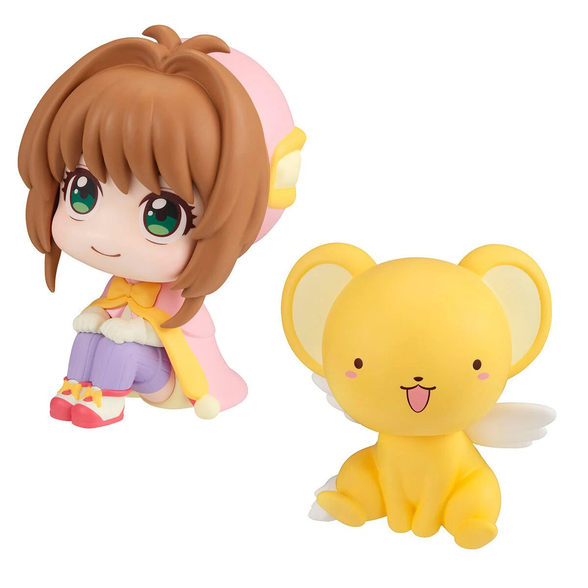 10cm Card Captor Sakura Anime Figure Look Up Kinomoto Sakura Action Figure Q Version Cerberus Figurine PVC Collection Model Toys