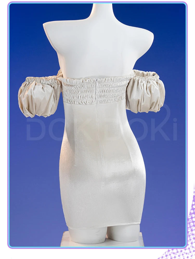 IN STOCK SUA Cosplay Costume Anime Alien Stage Cosplay DokiDoki-R Women Sexy White Dress Costume SUA Cosplay