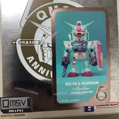 Original Bandai Gundam Blind Box QMSV 5TH Anniversary Special Toy Mystery Box RX-78-2 ZAKU FREEDOM XXXG-00W0 Action Figure Gift