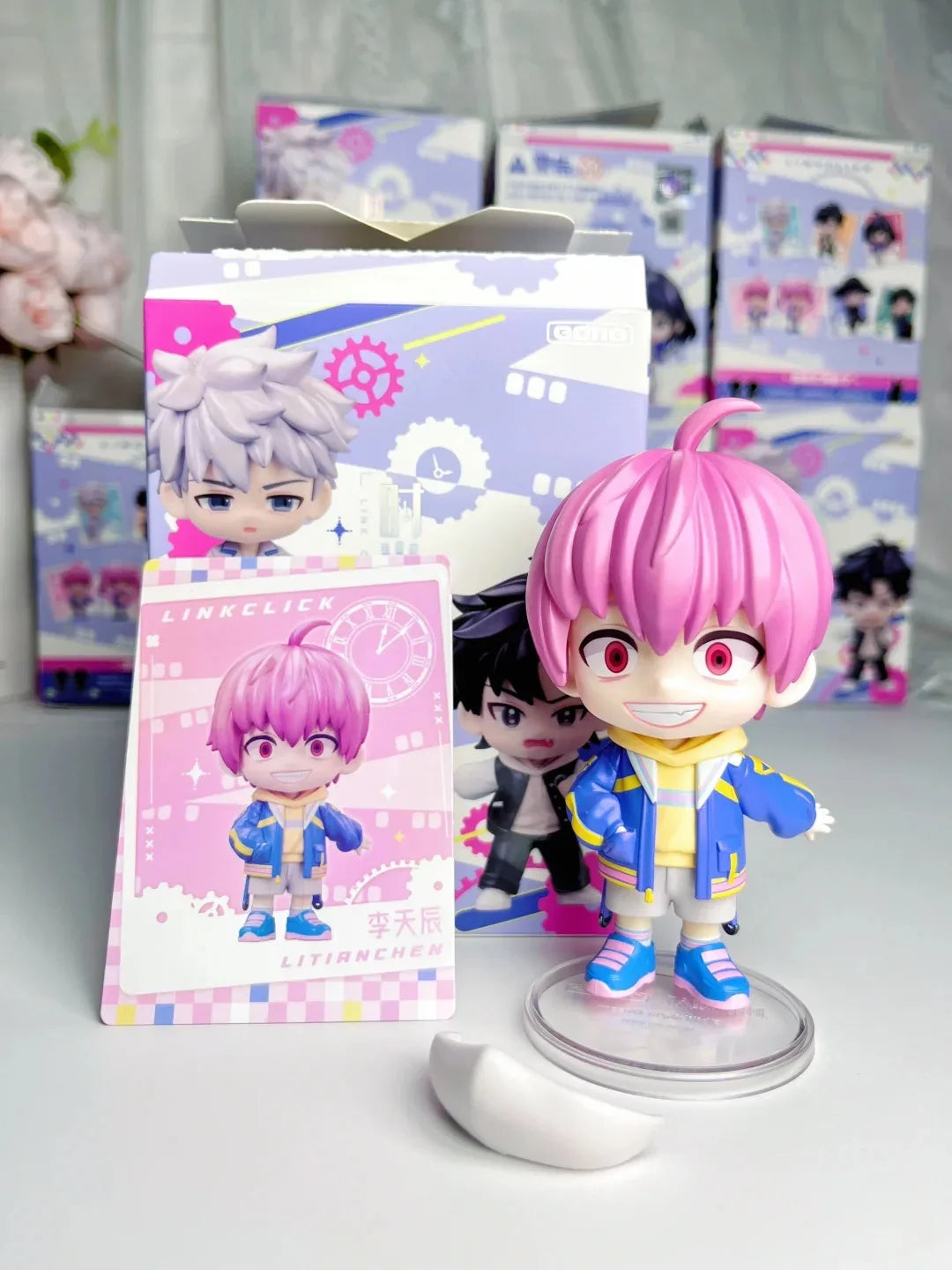 Link Click Season 2 Back In Time Series Cartoon Lu Guang Chen Xiaoshi Li Tianchen Li Tianxi Qiao Ling Figure Model Toy Kids Gift