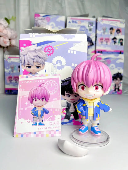 Link Click Season 2 Back In Time Series Cartoon Lu Guang Chen Xiaoshi Li Tianchen Li Tianxi Qiao Ling Figure Model Toy Kids Gift