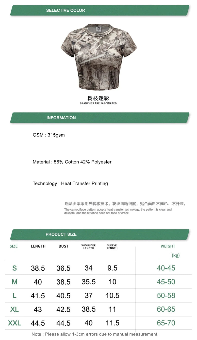 ZODF Sexy 2026 Summer Women Camouflage Printing Crop T-Shirts Hotsweet Girls O Neck Sport T Shirt Brand Tees HY1201