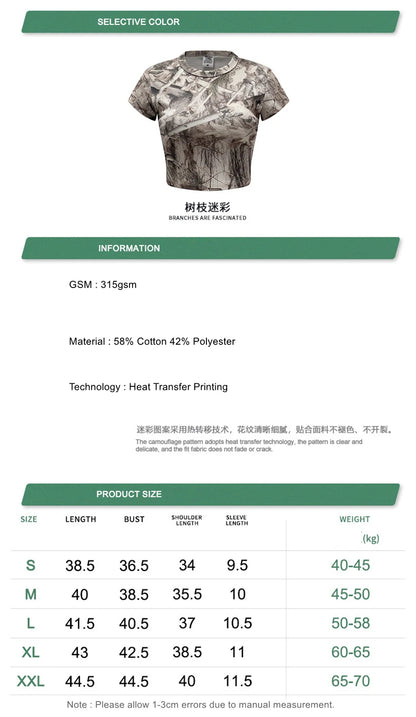 ZODF Sexy 2026 Summer Women Camouflage Printing Crop T-Shirts Hotsweet Girls O Neck Sport T Shirt Brand Tees HY1201