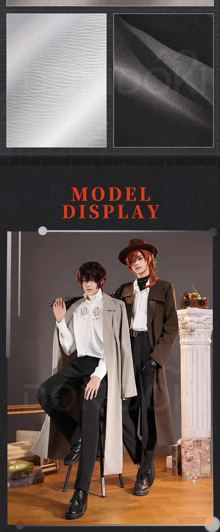 IN STOCK Nakaharaa Chuyaa/Dazaii Osamuu Cosplay Costume Anime Cosplay DokiDoki-SR Cosplay Costume Nakahara Chuuya Men Cosplay