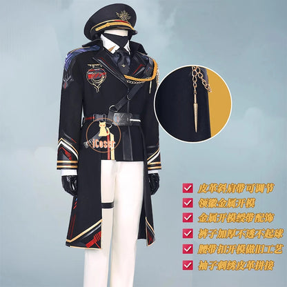 Love and Deepspace Heroines Cosplay Costume Wig Farspace Colonel Female Uniform Cap Caleb Halloween Party Women Carnival Outfit