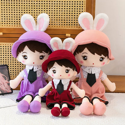 Plush Toy for Kids Birthday Xmas Gift Cute Couple Starry Sky Bunny Dolls Stuffed Animal Valentine Home Decor Bedroom Decoration