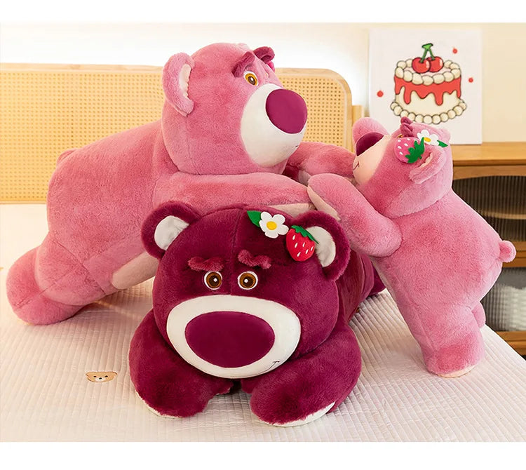 50/60/80CM Big Size Disney Lotso Kawaii Anime Plush Stuffed Doll Cartoon Room Decoration Plush Pillow Children's Holiday Gifts