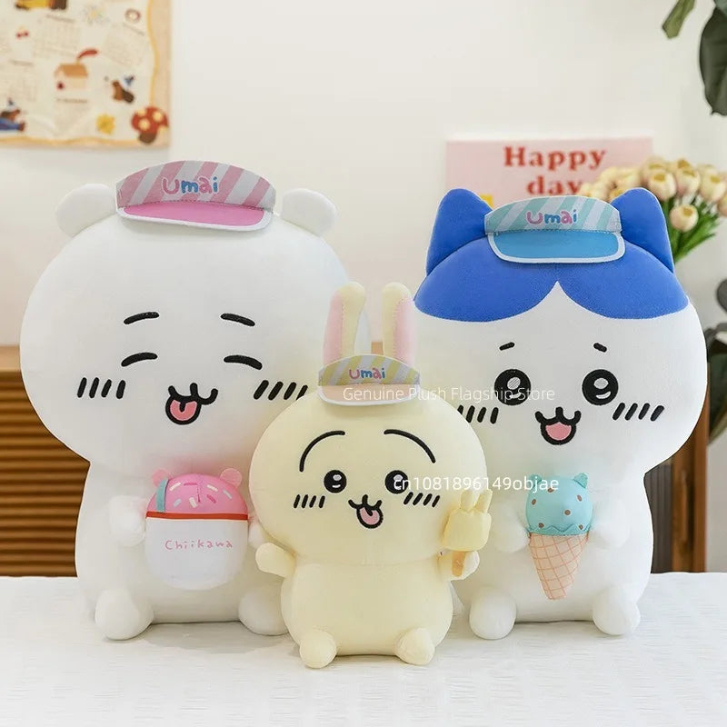 45/55/65cm Big Size Chiiwanime Plush Stuffed Doll Kawaii Room Decoration Hachiware Plushies Pillow Ornaments Holiday Gifts