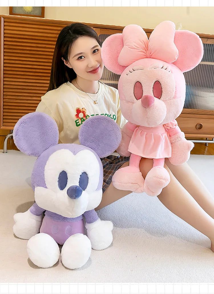65/85/110cm Super Big Size Mickey Minnie Mouse Kawaii Anime Plush Stuffed Doll Disney Cartoon Plush Pillow Children Holiday Gift
