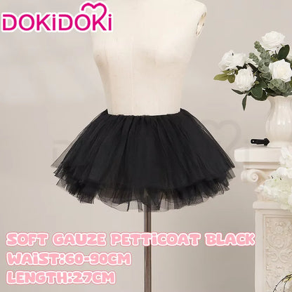 IN STOCK Underskirt Petticoats Bustle Cosplay Props DokiDoki Halloween Skirt Dress Petticoats Long Short White Black Bustle