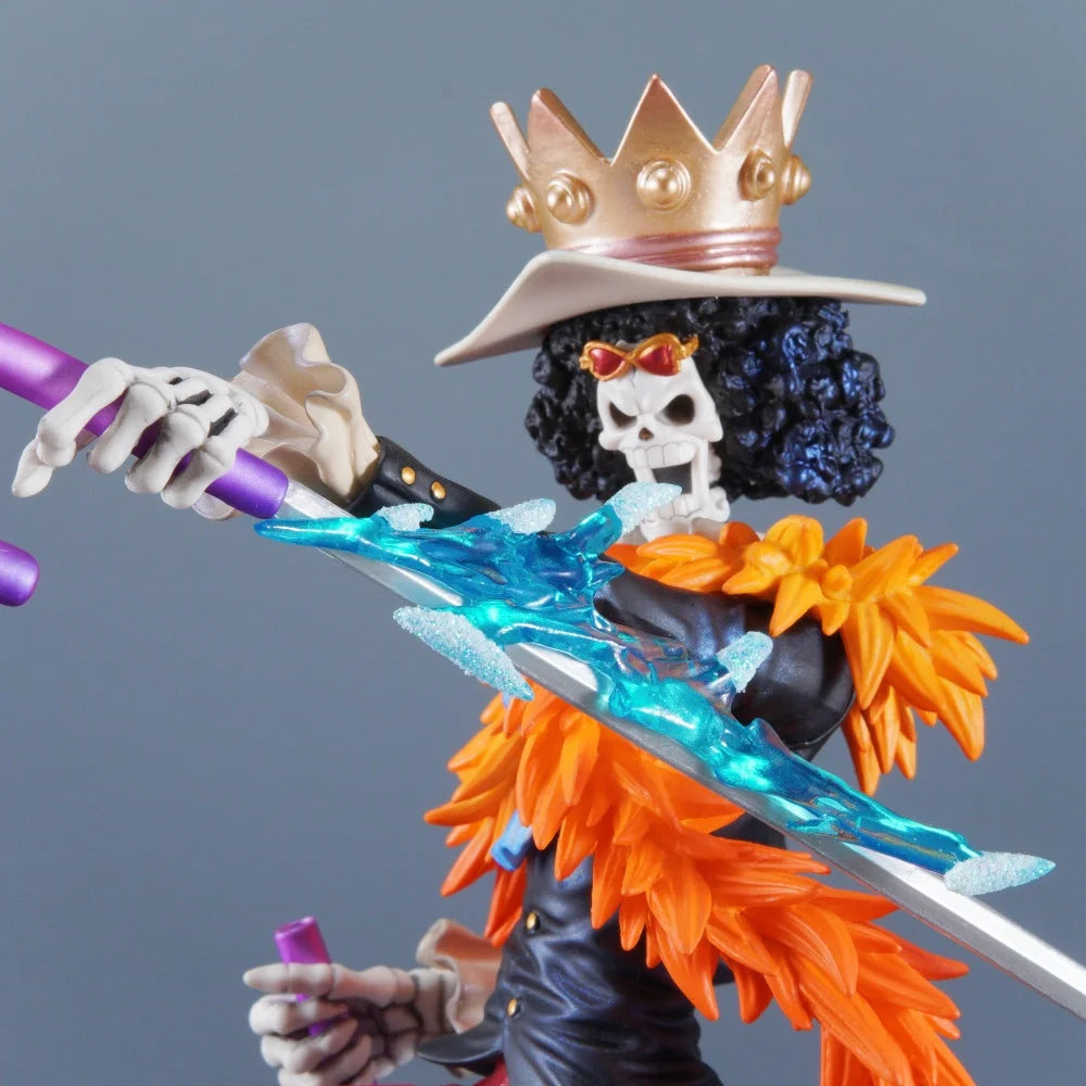 33cm Anime ONE PIECE Brook PVC Figure Action Statue Desktop Ornament Collection Model Toy Gift - With Box