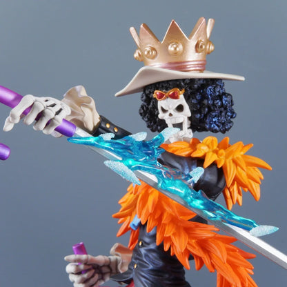 33cm Anime ONE PIECE Brook PVC Figure Action Statue Desktop Ornament Collection Model Toy Gift - With Box