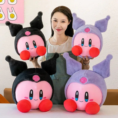60cm Big Size Kirby Cosplay Sanrio Kuromianime Plush Stuffed Doll Room Plushies Pillow Cute Ornaments Children's Holiday Gifts