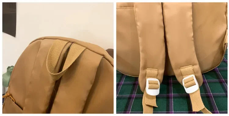 Kawaii Capybara Nylon School Bag Laptop Backpack Cartoon Children's Backpack Travel Casual Book Bags Large Capacity Backpack