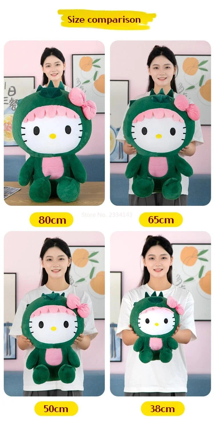 35cm Aoger Hello Kitty Cos Dinosaur Kawaii Cartoon Plush Doll Toys Soft Throw Pillow Back Cushion Girls Birthday Toyd Gifts