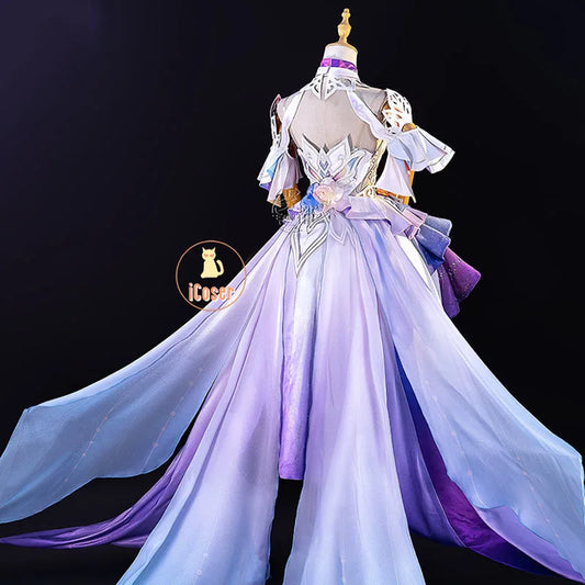 Honkai Star Rail Cyrene Cosplay Costume Wig Dress Metal Accessories Headwear New Skin Outfit Elysia Amphoreus Halloween Women
