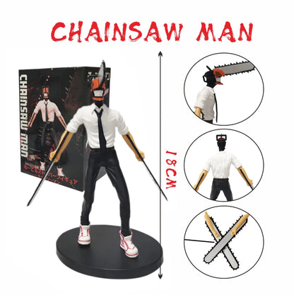 Viral Chainsaw Man Denji Collectible Figure - Car & Room Dual-Use Decoration, Poseable Doll, Christmas & New Year Holiday