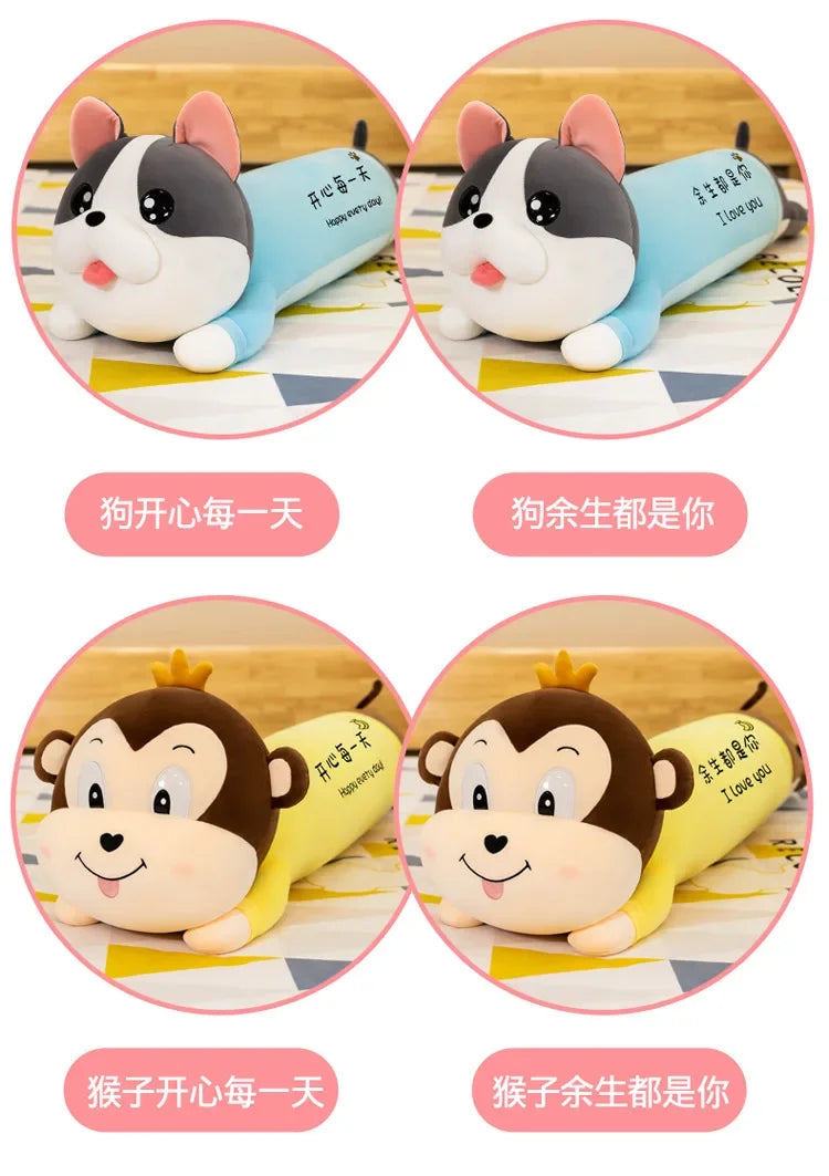 New70-130cm Monkey Doll Husky Plush Toy Frog Pillow Duck Doll Cute Plush Toys for Children Gifts