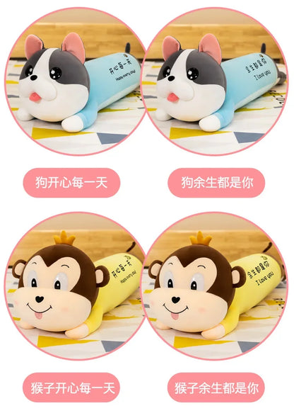 New70-130cm Monkey Doll Husky Plush Toy Frog Pillow Duck Doll Cute Plush Toys for Children Gifts