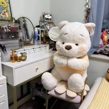 25CM-70CM Disney Winnie The Pooh Bear Doll Winter Limited Cartoon Plush Toy Cute Anime Kawaii Companion Children's Birthday Gift