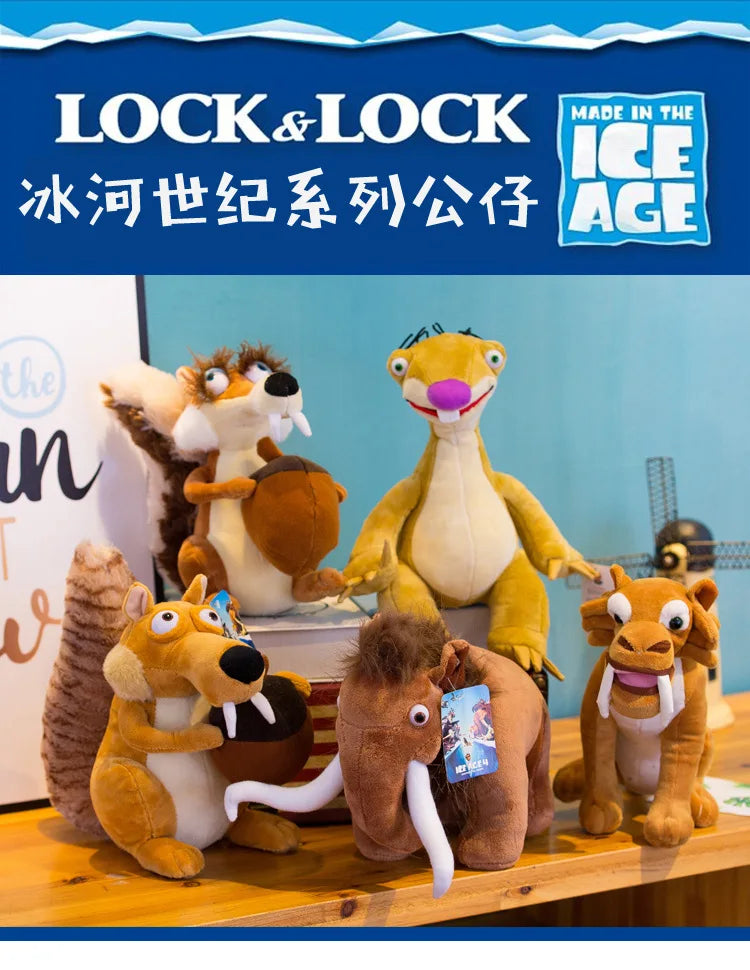 Disney Ice Age Sid Stuffed Toys Anime Cart Squirrel Scart Manny Diego Sloth Plush Doll Toy Room Decoration Kids Christmas Gift