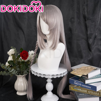 IN STOCK Jilll Warrick Wig Game FF Cosplay DokiDoki Wig Jilll Warrick Women Grey Long Hair High Heat Resistang Wig Free Cap