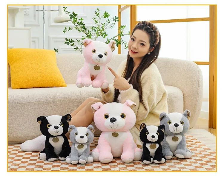 New 3 Colors 20-35cm Bulldog Plush Stuffed Puppy Doll Cute Puppy Plush Kawaii Animal Toy Children's Birthday Gift Doll Kids To