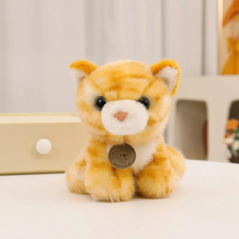 16cm Super Soft Baby Cats Plush Doll Adorable Small Tabby Cat Plushies Lifelike Cute Toy Kawaii Girl Boy Birthday Gift