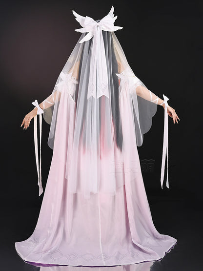 Genshin Impact Columbina FES 2026 Cosplay Costume Wig Dress The Damselette Eleven Fatui Harbingers Halloween Party Women Girls