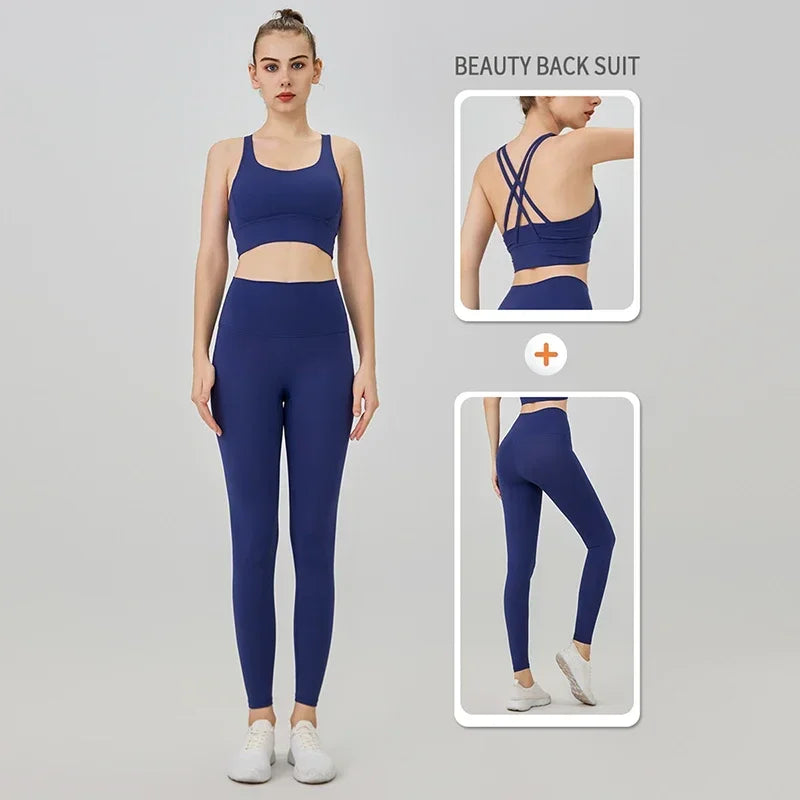 The Codex Seamless Yoga Leggings for Women – Athletic Gym Workout Fitness Pants Tights - Night Sea / XL