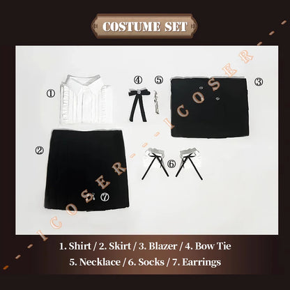 Love and Deepspace Heroines Cosplay Costume Wig Dream Prelude Uniform Skirt Earrings Abysswalker Halloween Party for Women Girls