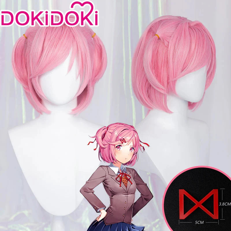 IN STOCK Natsuki Wig GAME Doki Doki Literature Club Cosplay Wig DokiDoki  Literature Club Cosplay Natsuki Wig Headdress