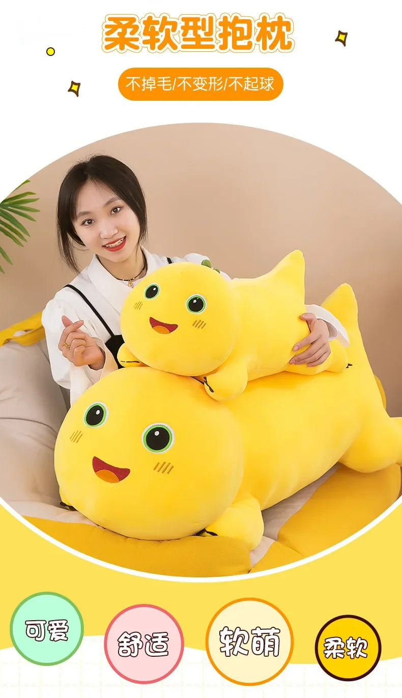 40-80cm Kawaii Milk Dragon Doll Plush Toy Pillow Nailong Stuffed Doll Cartoon Anime Accompany Sleep Toy Kid Birthday Gift