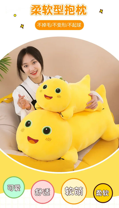40-80cm Kawaii Milk Dragon Doll Plush Toy Pillow Nailong Stuffed Doll Cartoon Anime Accompany Sleep Toy Kid Birthday Gift