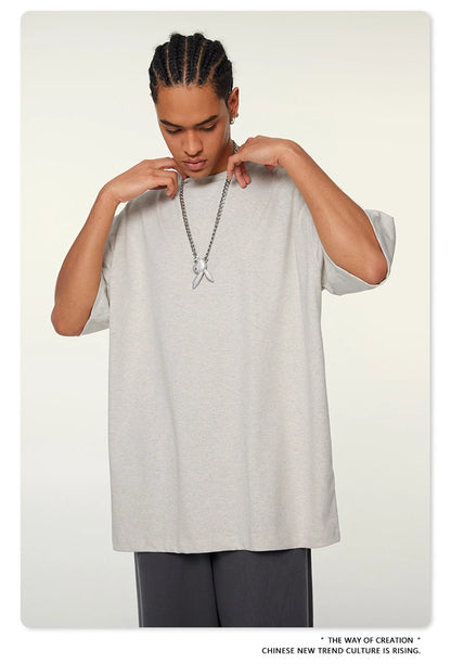 ZODF 2024 Heavy-Weight 345gsm Basic Solid T-Shirts For Men Unisex Women Summer Loose 100% Cotton T Shirt Brand Clothes HY0771