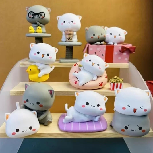 Kawaii Mitao Cat 2 Season Lucky Cat Cheap Cute Cat Blind Box Toys Surprise Figure Cartoon Doll Collect Model Home Holiday gifts