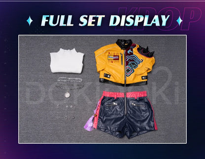 【Last Batch】IN STOCK Rumii Zoeyy Miraa Cosplay Costume【XS-3XL】DokiDoki-R Women Yellow Suit Rumii Miraa Costume Plus Size