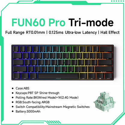 Akko MonsGeek FUN68 & FUN60 PRO&MAX HE Magnetic 60% 65% Gaming Keyboards Rapid Trigger 8K Custom Keyboard for Esports