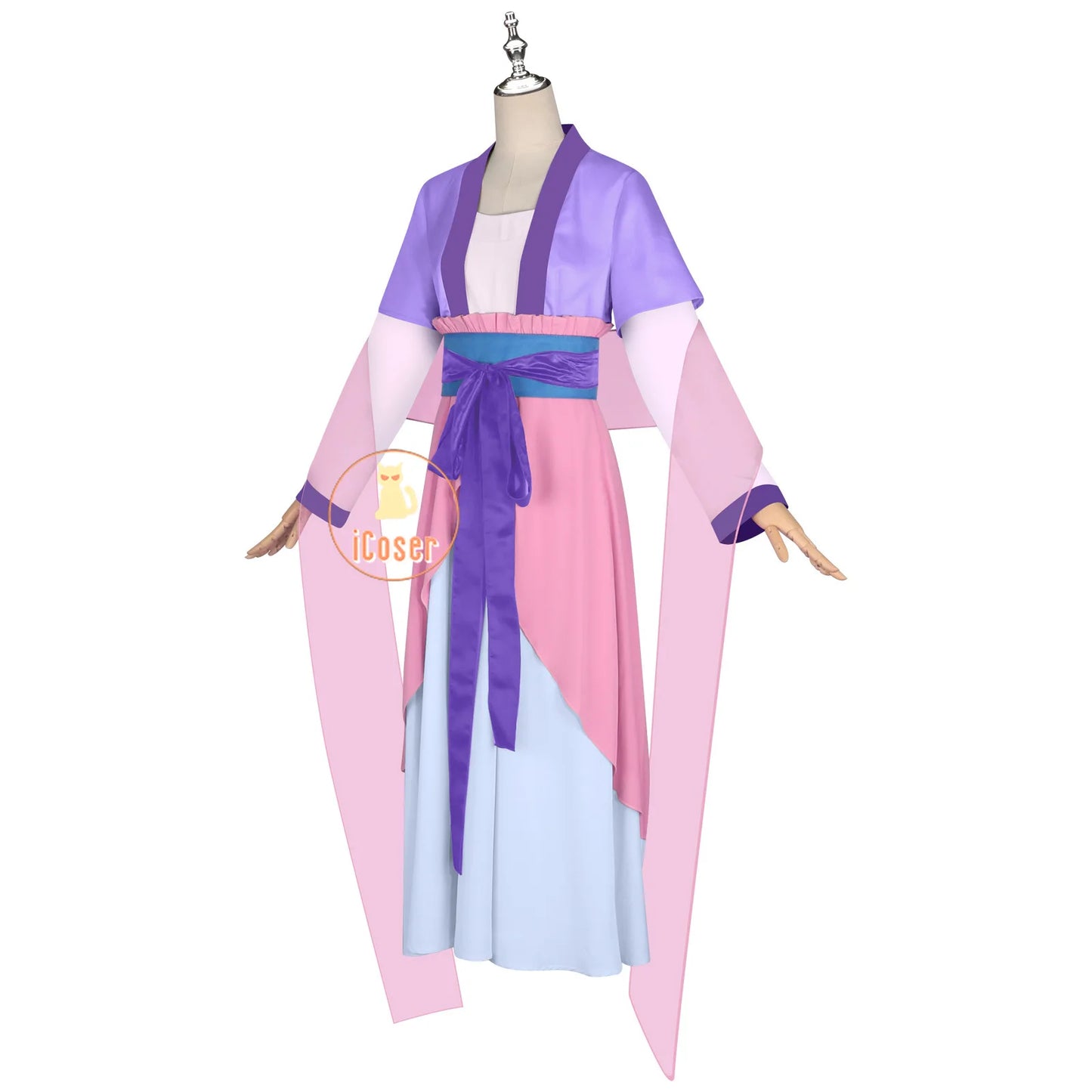 Anime The Apothecary Diaries Maomao Cosplay Costume Dress Wig Purple Pink Dress Kusuriya No Hitorigoto Halloween for Women Props