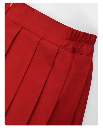 iCoser The Hundred Line Kako Tsukumo Cosplay Costume Red Sailor Suit Skirt Hairband Last Defense Academy Halloween Women Girls