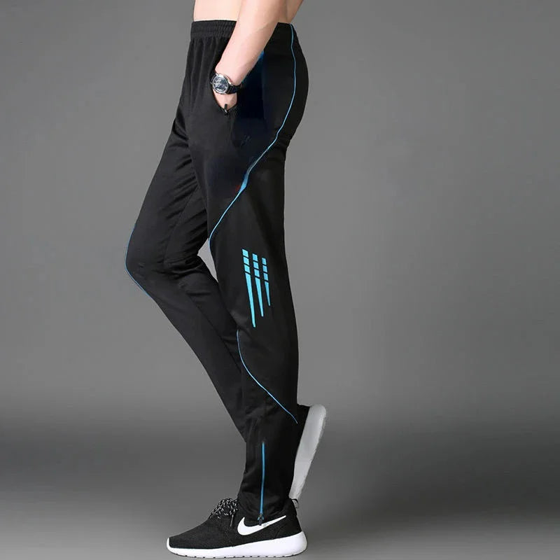 Running Pants for Men and Women Sports Football Training Jogging Gym Fitness with Zipper Pockets